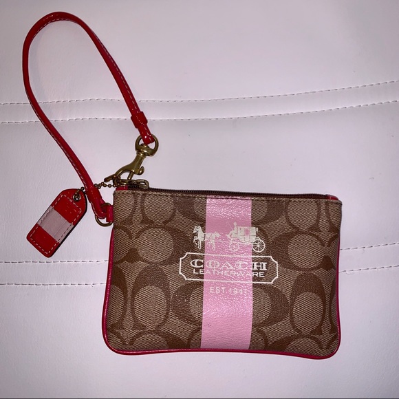 Coach Handbags - Coach Wristlet w. Pink Accents Coach Handbags - Coach Wristlet w. Pink Accents
